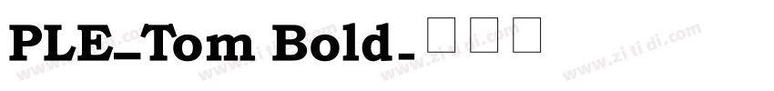 PLE_Tom Bold字体转换